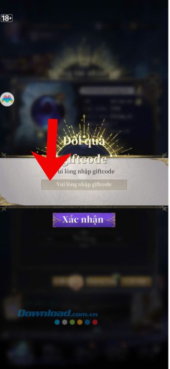 Nhập chính xác mã code > Nhấn vào nút Xác nhận