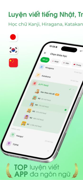 Luyện viết tay chuẩn từng nét
