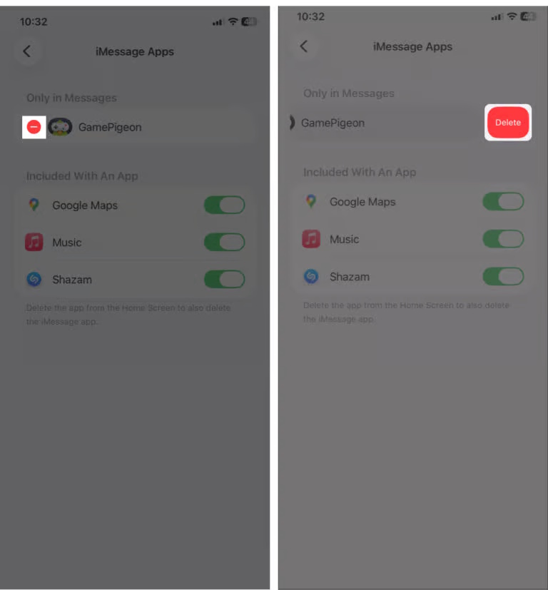 Xóa hoàn toàn iMessage