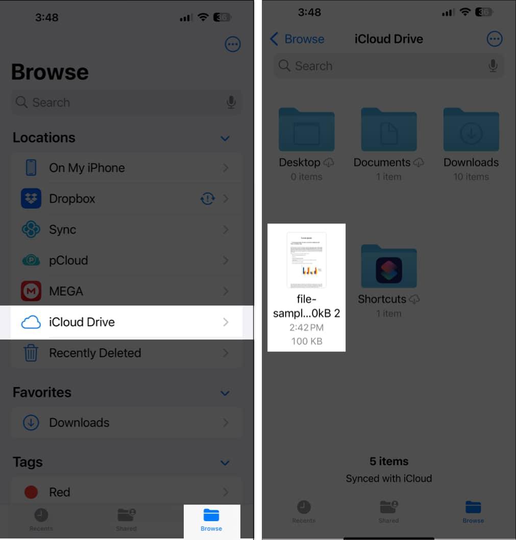 Truy cập Files trên iPhone, iPad