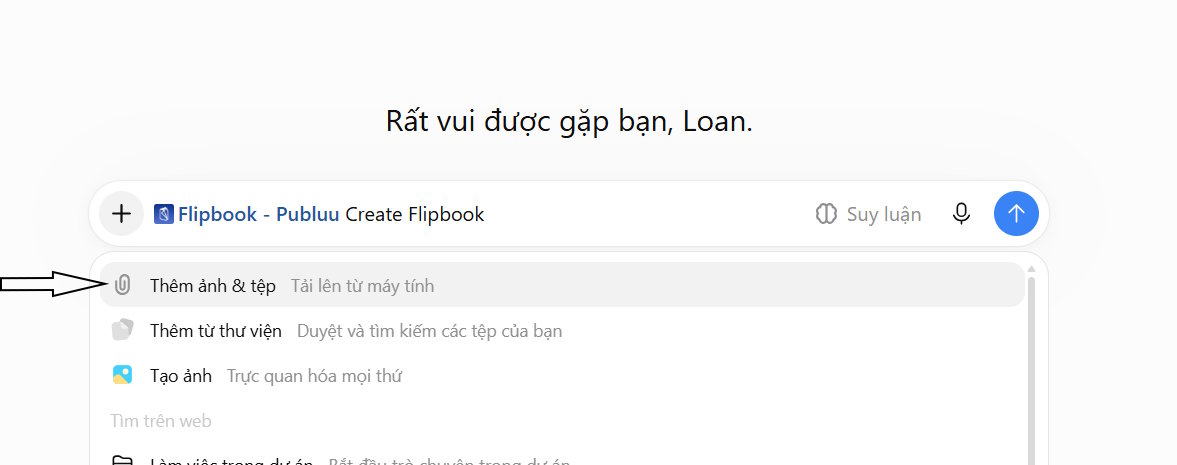 Chọn file PDF muốn chuyển thành sách lật