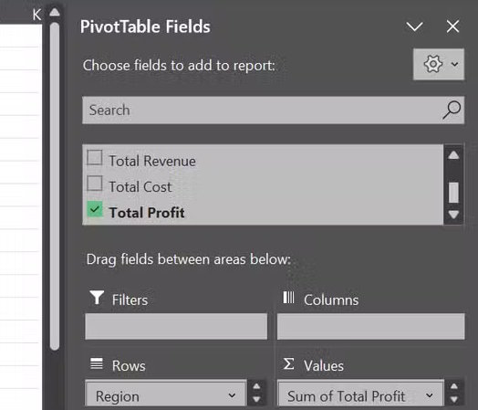 PivotTable trong Microsoft Excel