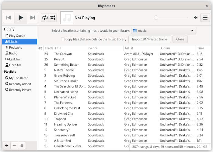 Lấy cảm hứng từ iTunes của Apple, Rhythmbox Linux có giao diện dễ sử dụng