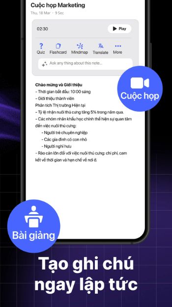 Tạo ghi chú ngay lập tức