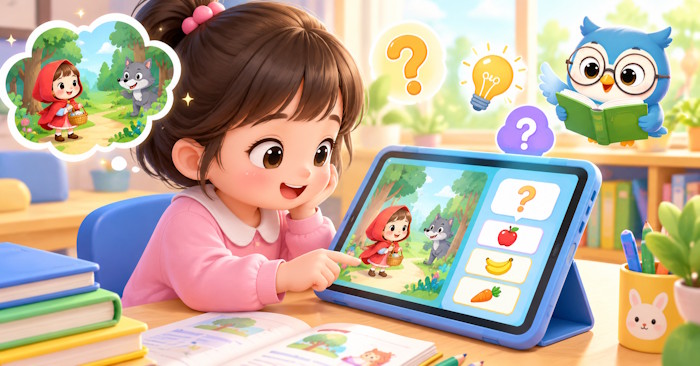 Trẻ học cách viết prompt sáng tác truyện và đố vui