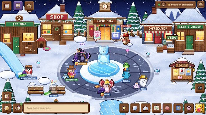 Club Bear là một trò chơi trực tuyến miễn phí với đồ họa Pixel Art dễ thương