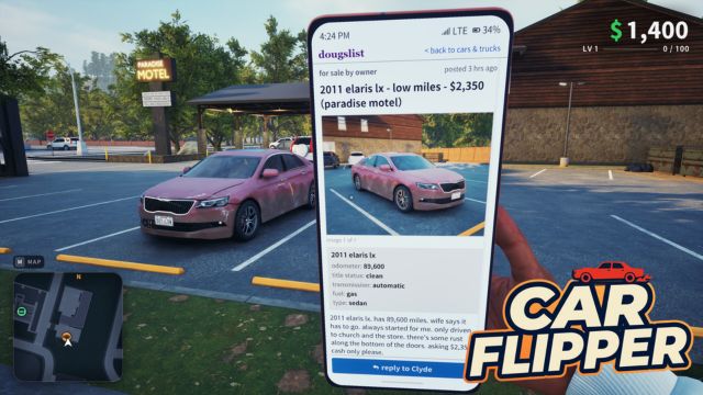 Car Flipper là game mô phỏng mua bán, sửa chữa ô tô góc nhìn người thứ nhất