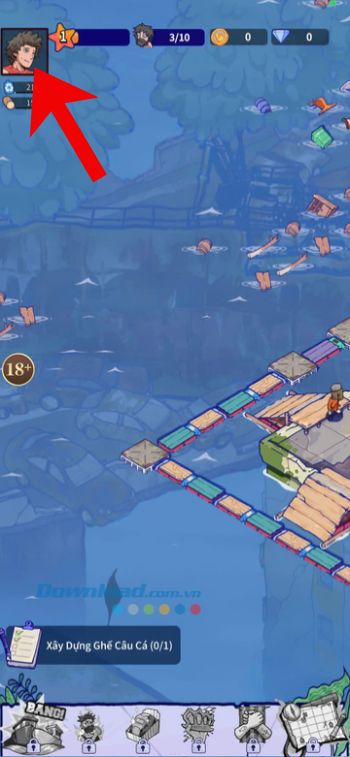 Ấn vào biểu tượng ảnh Avatar game