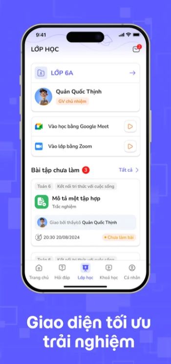 Giao diện tối ưu trri nghiệm
