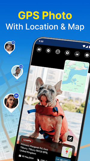 GPS Photo cho bạn chụp ảnh kèm thông tin vị trí địa lý, thời gian cùng bản đồ,