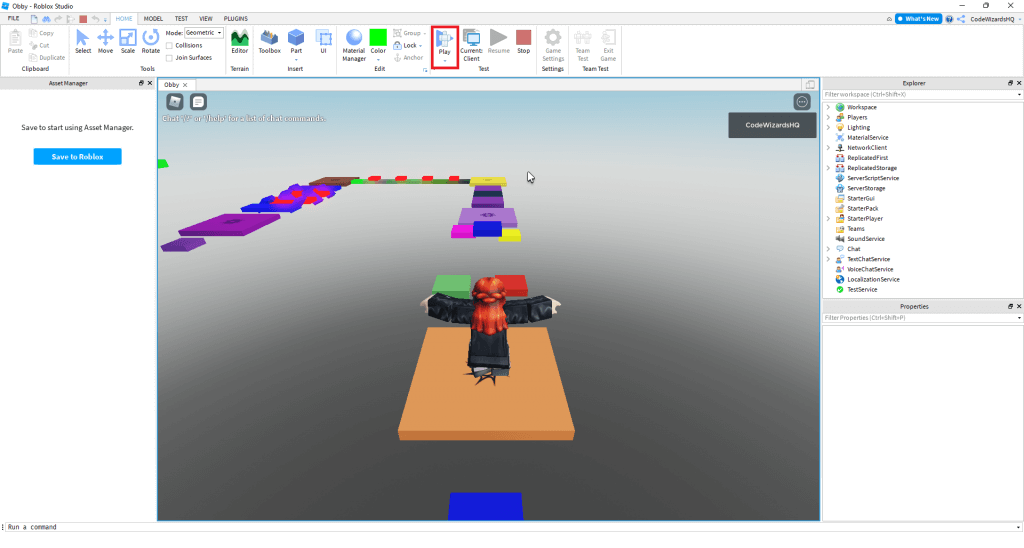 Chơi game obby