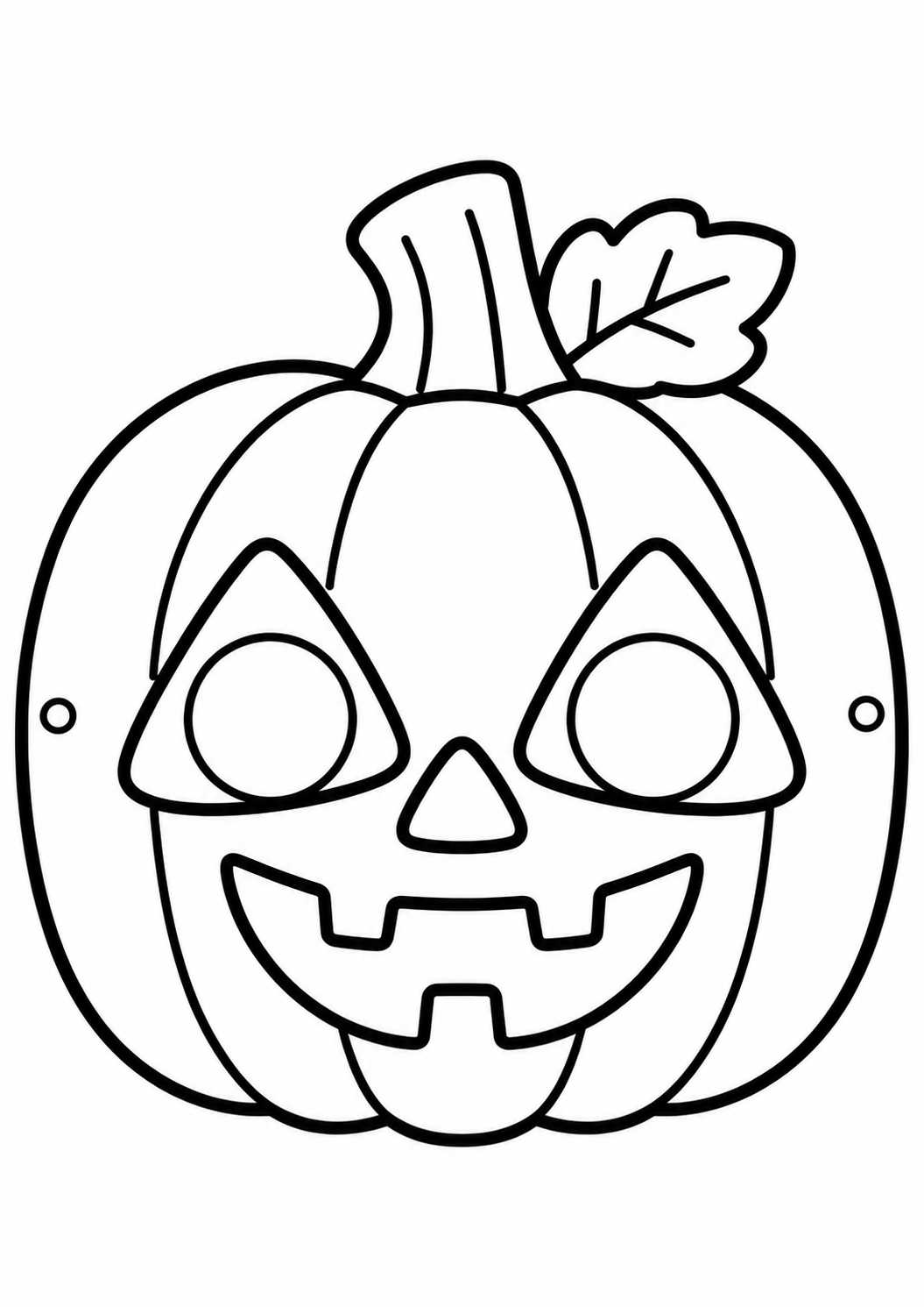 Tranh tô màu mặt nạ Halloween 1