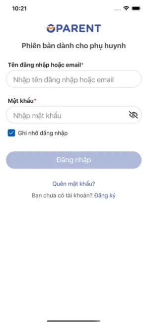 Đăng nhập tài khoản OLM Phụ huynh