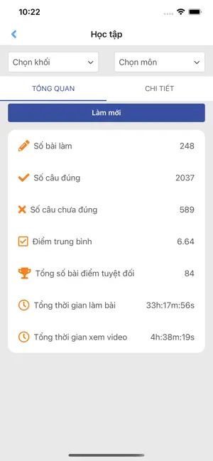 Theo dõi quá trình học tập