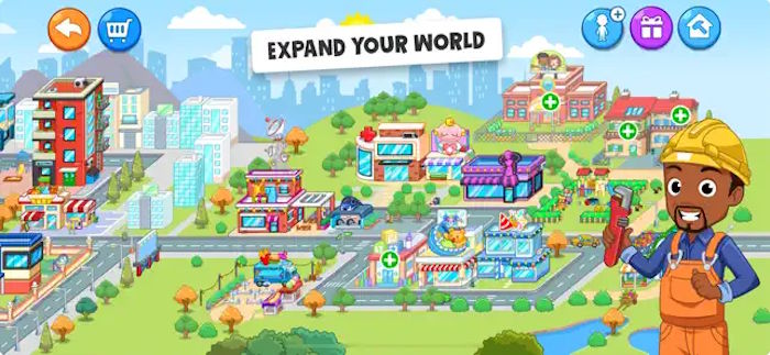 My Town World kết hợp thế giới của My Town và My City trên cùng một bản đồ