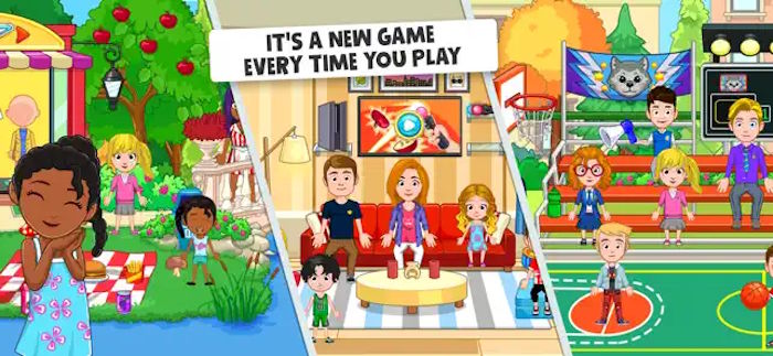 Các tòa nhà trong thế giới game được kết nối với nhau