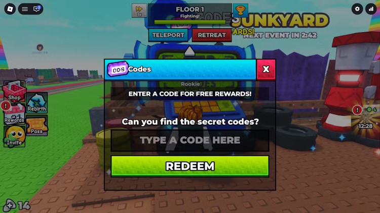 Code game Chiến binh thép trên Roblox